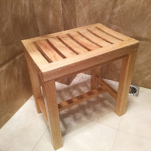 RTY-BY Wasserfest Duschbank Badezimmer hocker Bank Holz Dusche Badhocker Sitzbank Bad, Modern wasserdichte Ecke Badewanne Duschsitz/rutschfeste for Senioren Kinder Erwachsene, Unabhängigkeit