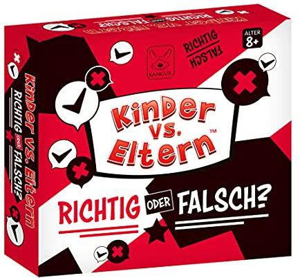 Kinder vs Eltern Spiel Richtig oder Falsch? Brettspiele ab 8 Jahre Gesellschaftsspiele Partyspiel Kinderspiele Lernspiele Familienquiz Kinder und Erwachsene Quiz Spiel | 52 Karten | 156 Fragen