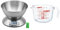 Etekcity Electronic Kitchen Scales with Stainless Steel Mixing Bowl, Timer and Temperature Sensor, Digital Wet and Dry Food Weighing Scale-11lb/5kg & Pyrex Glass Measuring Jug, 1L