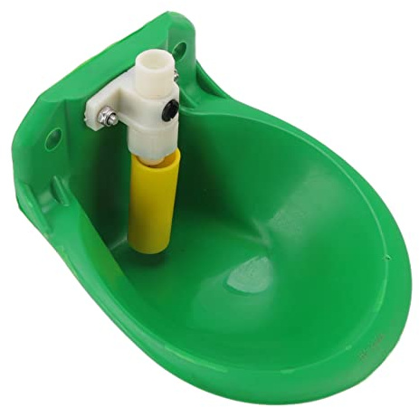 Abbeveratoio per Acqua in Acciaio Inossidabile, con Tappo di Scarico e Connettore, Ciotola per Acqua Galleggiante Automatica per Bovini, Pecore, Capre, Cavalli, Cani, Cani, Bestiame
