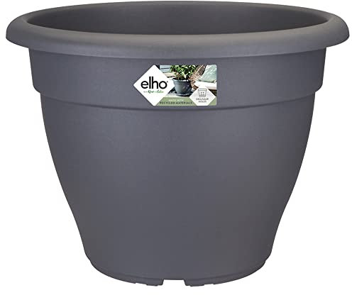 Gardebruk Bac à Fleurs Rond 38x28cm jardinière Anthracite Plastique extérieur Jardin terrasse Pot de Fleurs Pot d'intérieur Plantes