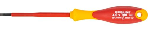 10576 Tournevis de 1000 V électrotechnique plat 4,0 x 100 mm, proline marque ProLine