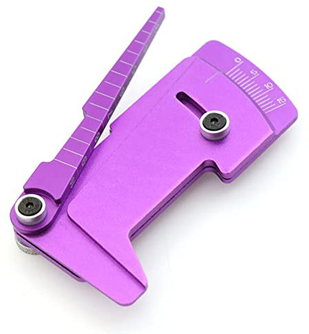 Fuzzbat 1 StüCk Metall Sturz Messer & HöHenmesser Werkzeug/Lineal für Einstellen HöHe und des Felgen Sturzes RC Modell, Lila