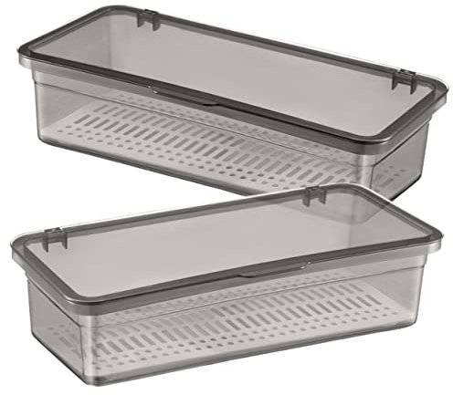 CALLARON 2stücke Utensilienbox Transparentem Deckel Stäbchen Halter Für Arbeitsplatte Multifunktionale Besteckaufbewahrung Praktisch Und Langlebig