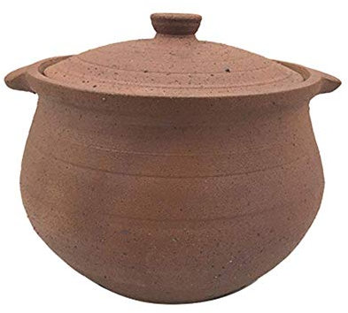 5l Slow Cooker handgefertigter bleifreier Tontopf Offene Flamme Hochtemperaturbeständiger Antihaft-Topf mit Deckel (rot)