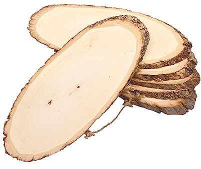 40,6 cm 6 Stück große ovale Lindenholzschilder Holzscheibe für DIY Malerei Handwerk