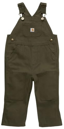 Carhartt Salopette en toile pour bébé garçon Coupe ample, Vert olive, 6 Months