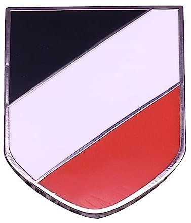 Broche drapeau rouge noir et blanc - Accessoire de l'armée, Métal