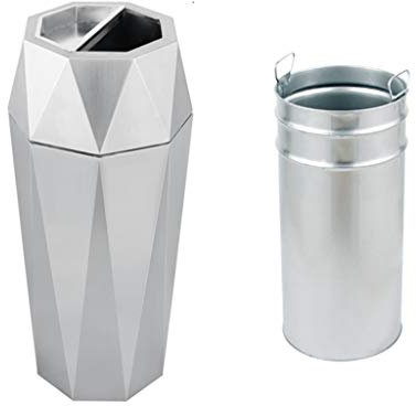 Outdoor-Mülleimer mit Deckel Bodenständer Aschenbecher Bodenmontage Hoch Feste Aschenbecher Edelstahl Aschenbecher Raucherbereich Zigarettenstummel, Säule, Boden Ash Trash Can Outdoor Boden Standasche