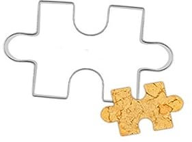 BESTonZON Stainless Steel Puzzle Cookie Mold Heat Biscuit for DIY Baking Projects