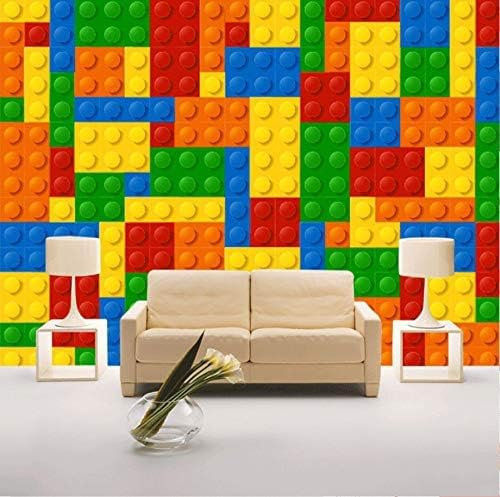 Sala De Estar 3D Mural Papel Pintado Lego Bloques Dormitorio De Los Niños Tienda De Juguetes Decorac Decoración Fotomural Dormitorio Sala De Estar Pared Pintado Papel Tapiz No Tejido-430cm×300cm