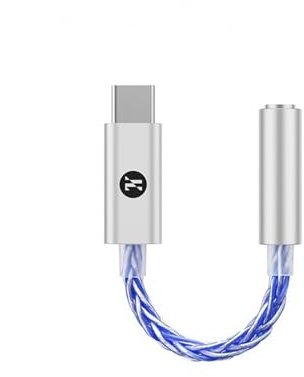 Girftu JCALLY JM6 Pro USB C Type-C to 3.5mm Dual DAC CX31993 MAX97220 Kopfhörer Digital Audio Tragbarer Decodierverstärker HiFi DAC Mobile Kopfhörer Adapter (blau)