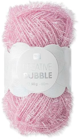 Frida's Wollhaus Rico Design 50 g Creative Bubble Schwammgarn Wolle Stricken Häkeln 57 Farben (020 | Flieder)