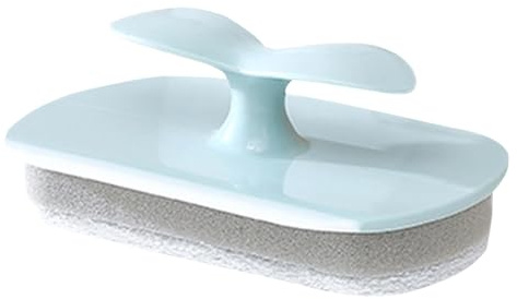 Glass Squeegee Brush, Scrubbing Brush with Squeegee | Scrubber Squeegee Brush for Glass Cleaning, Improves Cleaning Efficiency. Brush with Ergonomic Handle for Tiled Walls and Bathroom Glass