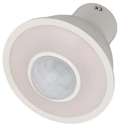 KIMISS GU10 Human Induction Light Bulb, Infrared Motion Sensor GU10 Bulb 5W 500LM Warm White 3000K, Auto On/Off for Ceiling, Corridor, Porch & Indoor Lighting