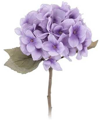 Hydrangea Artificial Flowers Bouquet di ortensie artificiali in seta autunnale, decorazione for la casa, soggiorno, esterno, fiori finti di alta qualità, decorazione for feste di matrimonio(Purple)