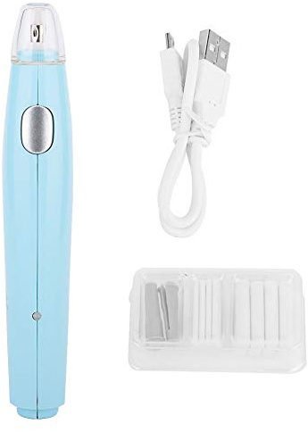LetCart Elektrischer Radiergummi, Handy Elektrischer Nachfüllbarer Radiergummi mit USB-Ladestation und 16 Ersatzminen für Bleistifte Zeichnen, Lernen, Büro (Blau)
