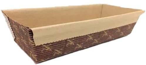 Monouso | 450 Moldes de Papel Kraft, 17,5x8,5x4cm, Moldes para Horno, Pan, Bizcochos, Tartas, Microondas, Panadería, Pastelería
