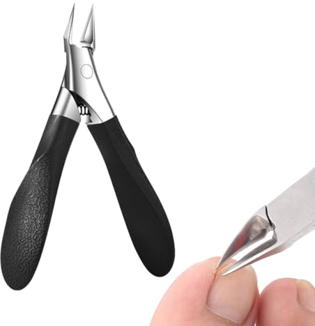 Pince à Ongles, Pince Coupe Ongle Professionnel, Coupe-Ongles Professionnel, pour Épais Orteils Ciseaux Ongles de Pied en Acier Inoxydable Poignée Souple, Noir