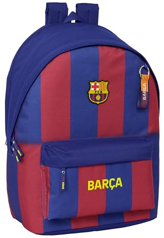 Safta F.C. BARCELONA 1:a UTRUSTNING 25/26-15,6 tum bärbar datorryggsäck, perfekt för ungdomar i olika åldrar, återvunnet tyg, bekvämt och mångsidigt, kvalitet och styrka, 31 x 18 x 44 cm, Blå