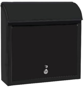 Cassetta delle lettere con chiusura a parete, sicura per esterni, con serratura a chiave, 37 x 38 x 12 cm, per casa, ufficio e consegna pacchi