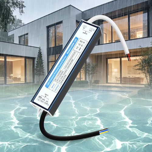 SUCIKORIO LED Transformateur 220V 12V 100W 8,3A Extérieur Etanche IP67, Alimentation LED Driver 12V 100W Ultra Fin LEDs Transfo Alimentation à Découpage Convertisseur De Tension AC à DC Pour LEDs