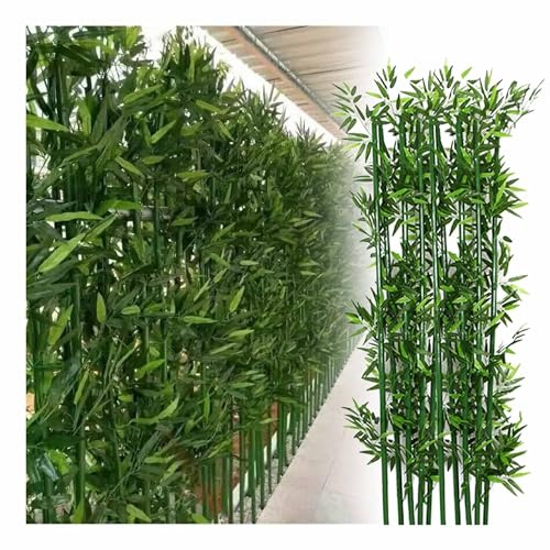 Pianta artificiale di bambù verde, per esterni, per giardino, balcone, terrazza e cortile, decorazione ideale per recinzioni e ingressi