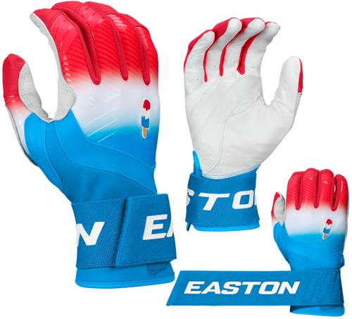 Easton | Walk-Off Ethos Locked-in Baseball Batting Gloves | Compression Wrist Strap | Rocket Pop | Adult Medium