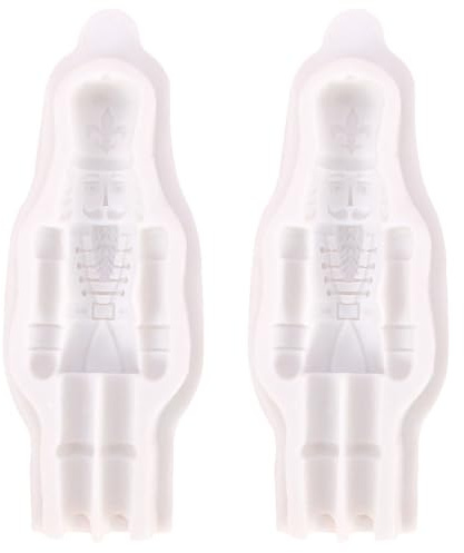 BATHVEVE Stampi in Silicone per Schiaccianoci 2 Pezzi Stampi per Biscotti Natalizi e Fondente Decorazioni per Dolci e Caramelle Resistenti e Flessibili per Cottura e Fai-da-Te