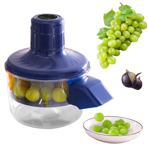 Electric Grape Peeling Machine, 3 in 1 Garlic Peeler Machine, Automatic Fruit Peeler Tool, Fully Automatic Peeling Machine, USB Rechargeable Small Fruits Peeler Tool for Grapes Tomatoes Garlic,Blue