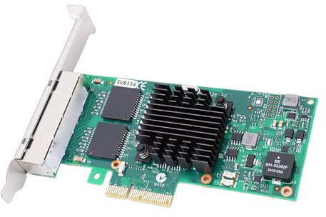 GOWENIC Tarjeta de Red Gigabit Ethernet PCI Express, Controlador 350AM4 de 1000Mbps, Adaptador de Red PCIE de Puerto RJ45 con Perfil bajo