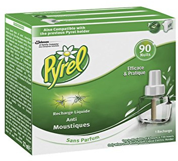 Pyrel Recharge pour Diffuseur Électrique Liquide, Anti-Moustiques, 90 Nuits, Insecticide