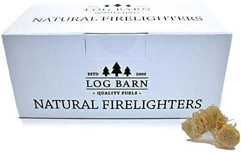 Log Barn Natural Firelighters (Box of 40). Natural Fire Lighters for Wood Burners, Pizza Ovens & Open Fires. BBQ Lighters, Fire Starters for Log Burners – Genuine Log Barn Fire Wood & Eco Firelighters
