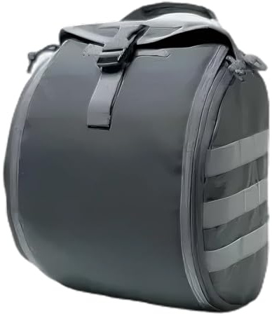 Taktisk Hjälmväska, Vadderad Förvaring för Airsoft, Friluftshjälmar; Molle-väska med Reptålig Design, Fleecefoder(GY)