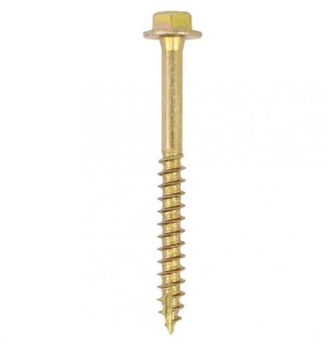 Pack of 50 - M8 X 50MM TIMCO Solo Coach Screws - HEX Flange Head Sleeper Screws Turbo Coach Screws - 850SCSY