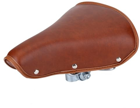 Broco Fahrradsattel Herren Damen,Universal Bequemer Brown Nieten Fahrradsitz Durable PU Leder Frühling Fahrradsattel