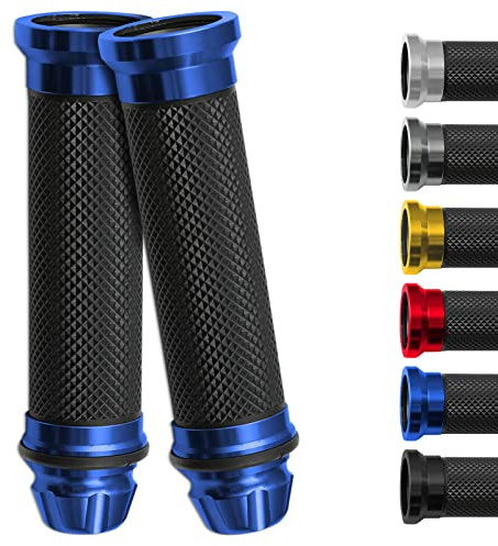 DREAMIZER Motorcycle Handlebar Grip Gel Brake Handle Rubber 7/8 Handle Grips Compatible with CRF EXC YZF Protaper Pro Taper Motorcross Dirt Pit Bike - Blue
