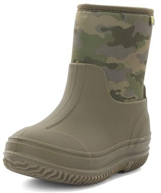 Western Chief Kid's Freestyle Neoprene Snow Boot, Olive, 2