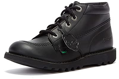 Kickers Kick Hi Vegan Youth Black Shoes-UK 5 / EU 38