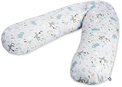 Julius Zöllner Jersey Stillkissen ca. 190 cm | Füllung 42 Liter EPS-Mikroperlen | Made in Germany | Bezug aus 100% Baumwoll-Jersey | OEKO-TEX® STANDARD 100 | Smart Friends