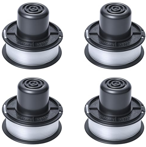 Poweka Grass Strimmer Spool and Line Compatible with Black+Decker Replace GL250, GL310, GL360 Spools String Trimmers Tool (Pack of 4)