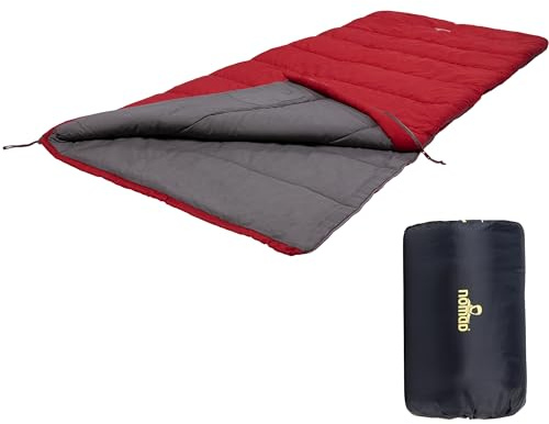 NOMAD Levanto XL Deckenschlafsack - Schlafsack mit 3D-Helix-Thermoisoliert,weiches Baumwollfutter,Polycotton-Außenseite - 2-Wege-Reißverschluss,Aufhängeschlaufen - für Personen bis 210 cm,220x90cm