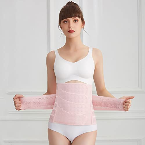 Postpartum Guertel Fuer Damen Postnatal Bauchband,Gürtel Post Bauchgurt Nach Geburt Bauchband Postpartale Unterstützung Kaiserschnitt Recovery Gürtel Pink,L