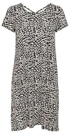 ONLY Vestido Camiseta Corto básico Verano Espalda Lazo sólido ONLBERA