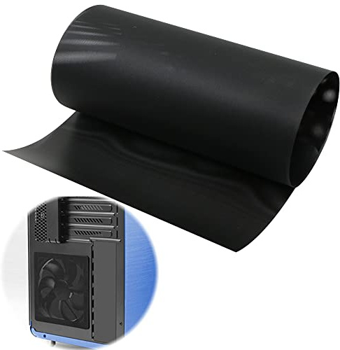duozoanz Staubnetzfilter Lüfterabdeckung PC-Lüfter Staub Filter - 29 * 100cm Staubschutzabdeckung aus PVC zum Staubschutz Computer Lüftergitter Computerkühler Ventilator Staubdicht, Schwarz