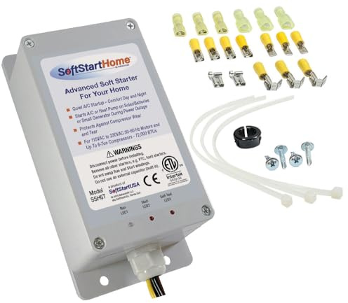 SoftStart Home – Soft Starter for Air Conditioners & Heat Pumps, Reduces Startup Power by 70%, Works with Generators, RVs & Solar, Extends Compressor Life–Up to 6 Tons (72,000 BTUs) 15 Minute Install