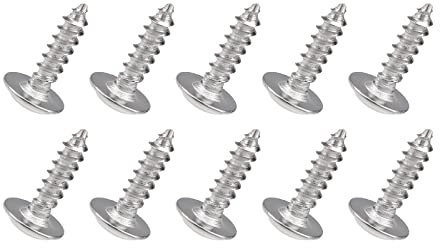 QUARKZMAN 2x8mm selbstschneidende Schrauben x 50Stk. 304 Edelstahl Kreuzschlitzschraube Befestigungselemente Bolzen Flachkopf für Bau und Reparatur, [Silber]