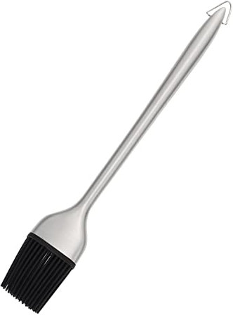 SUPVOX Stainless Steel Grill Brush Portable Silicone Oil Brush for Comfortable Grip Outdoor Barbecue and Cooking Accessories