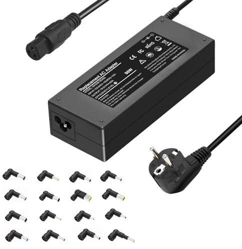 90W Universal Netzteil Laptop Ladegerät für HP Dell Lenovo Acer ASUS Samsung Toshiba Sony IBM Fujitsu Gateway Notebook Ultrabook Chromebook mit 16 Steckers
