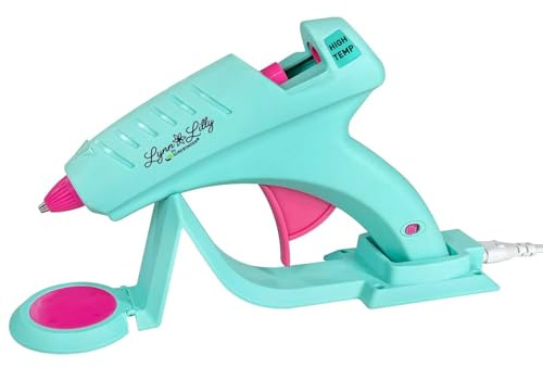 Surebonder Lynn Lilly Edition - Pistola per colla a caldo senza fili, 60 Watt, ad alta temperatura, per artigianato, fai da te, riparazioni, turchese e rosa